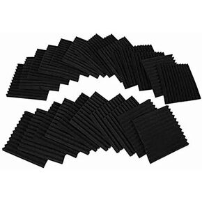 12 pcs Soundproofing Foam Studio Acoustic Panels Studio Foam Wedges 1 X 12 X 12 inch Soundproof Absorption Treatment Panel
