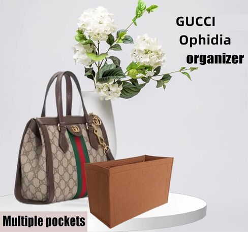 منظم الدفع لحقيبة Ophidia Tote الجديدة من اللباد 3043 بني فاتح-S in Kuwait