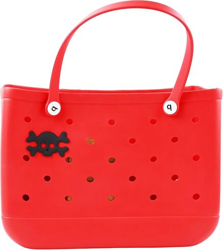 Black Skull Charm Accessory for Bogg Bag and Simply Southern Tote,Halloween Decorative Inserts Accessories for DIY Your Beach Bag in Saudi Arabia