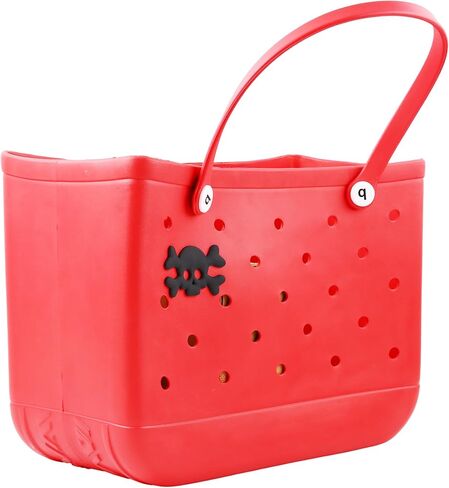 Black Skull Charm Accessory for Bogg Bag and Simply Southern Tote,Halloween Decorative Inserts Accessories for DIY Your Beach Bag in Saudi Arabia