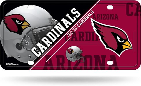 RICO INDUSTRIES NFL Arizona Cardinals Unisex Arizona Cardinals License Plate Metalarizona Cardinals License Plate Metal, Team Color, One Size,6734548507 in Saudi Arabia