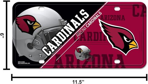 RICO INDUSTRIES NFL Arizona Cardinals Unisex Arizona Cardinals License Plate Metalarizona Cardinals License Plate Metal, Team Color, One Size,6734548507 in Saudi Arabia