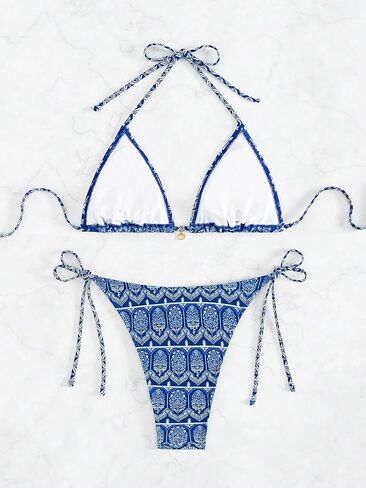 Women's Floral Printed Bikini Sets Boho Geometric Summer Swimsuit Bathing Suit in Saudi Arabia