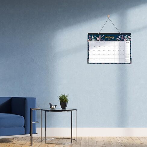 تقويم مكتب 2024 - تقويم مكتب 2024، 12 تقويم شهري للمكتب/الحائط 2 في 1، يناير 2024 - ديسمبر 2024، 17 بوصة × 12 بوصة، تقويم مكتبي مع ورق سميك + واقيات زوايا + كتل كبيرة مسطرة - زهور وزهور in Kuwait