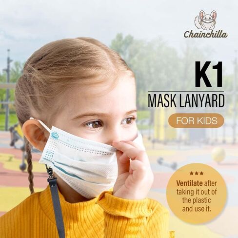Chainchilla K1 Mask Lanyard Breakaway Face Mask Lanyards for Kids Polyester Facemask Lanyards 14inch Mix1 5pcs in Kuwait