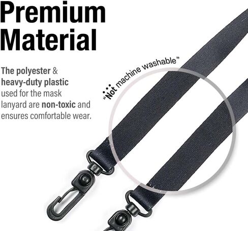 Chainchilla K1 Mask Lanyard Breakaway Face Mask Lanyards for Kids Polyester Facemask Lanyards 14inch Mix1 5pcs in Kuwait