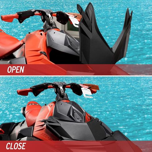 HAKA TOUGH صندوق تخزين علوي أمامي ومجموعة غطاء غطاء عاكس لـ Sea-Doo Spark/Sea-Doo Spark TRIXX، مجموعة صندوق تخزين أمامي سعة 7.4 جالون (28 لتر)، استبدل OEM # 295100504,295100864 in Saudi Arabia