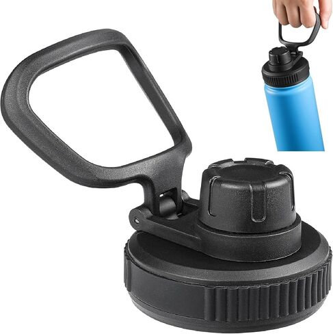 Lid for Hydro Flask Wide Mouth Sport Water Bottles, Spout Lid for Hydroflask 18 oz 32 oz 40 oz Wide Mouth Bottle Lid Replacement Cap (Black) in Saudi Arabia