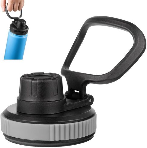 Lid for Hydro Flask Wide Mouth Sport Water Bottles, Spout Lid for Hydroflask 18 oz 32 oz 40 oz Wide Mouth Bottle Lid Replacement Cap (Black) in Saudi Arabia