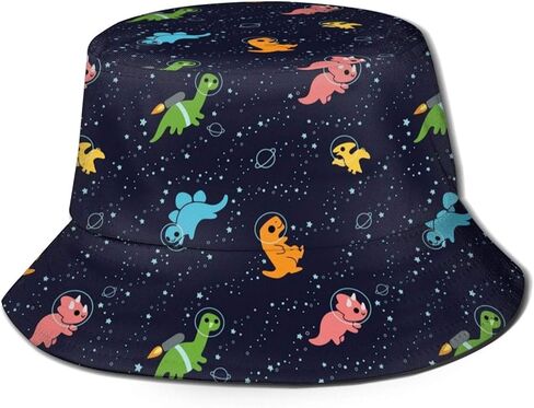 الديناصورات في الفضاء للجنسين قبعة دلو الصيف السفر الشاطئ قبعات الشمس في الهواء الطلق in Kuwait
