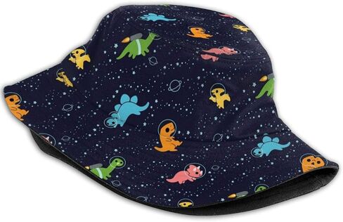 الديناصورات في الفضاء للجنسين قبعة دلو الصيف السفر الشاطئ قبعات الشمس في الهواء الطلق in Kuwait
