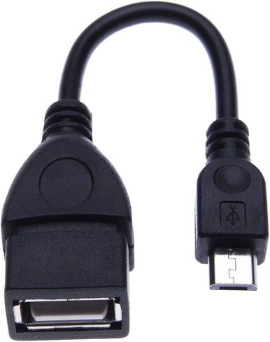 OTG Cable Adapter Compatible with Samsung Galaxy S6, S7, Motorola Moto G5, G5S, G5, G, G4, E4, E5, Plus, Play, HTC One M8, M9, LG G6, G4, Sony Xperia Z3, Z5, XZ Premium On-The-Go Micro USB Data Lead in Saudi Arabia