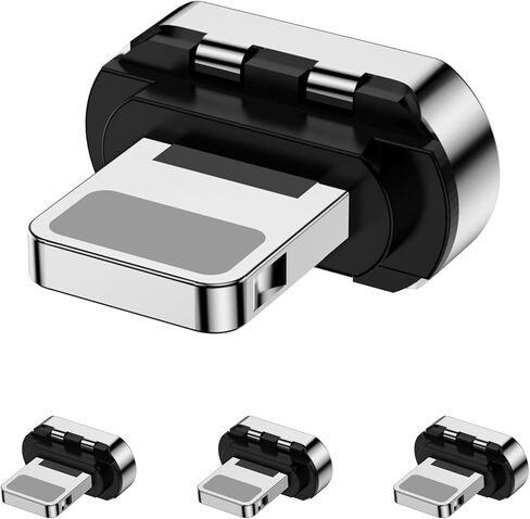 ZBF 10 دبابيس رأس موصل مغناطيسي لأجهزة Android USB-C (4 عبوات)، كابل شحن مغناطيسي 5A فقط in Kuwait