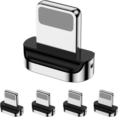 ZBF 10 دبابيس رأس موصل مغناطيسي لأجهزة Android USB-C (4 عبوات)، كابل شحن مغناطيسي 5A فقط in Kuwait