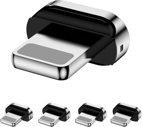 ZBF 10 دبابيس رأس موصل مغناطيسي لأجهزة Android USB-C (4 عبوات)، كابل شحن مغناطيسي 5A فقط in Kuwait