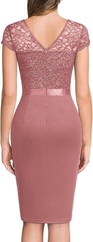 Miusol Women's Elegant Cap Sleeve Sequin Lace Cocktail Dress in Saudi Arabia