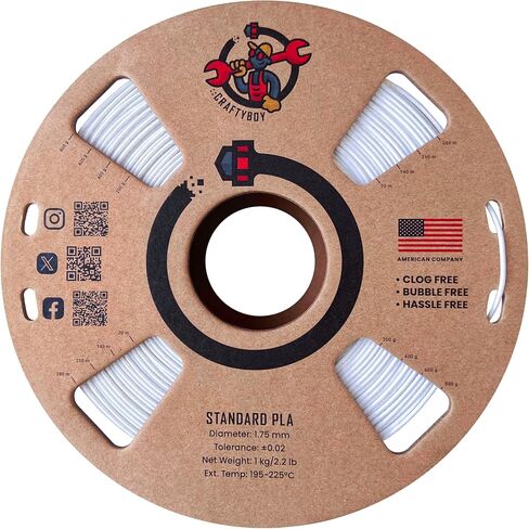 CRAFTYBOY PLA 3D Printer Filament - Black Filament 1.75mm, 1kg Spool – Fits FDM Printers Hobbyist to Professional Use, 3D Filament for Kids 3D Printer in Saudi Arabia