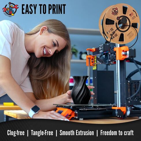 CRAFTYBOY PLA 3D Printer Filament - Black Filament 1.75mm, 1kg Spool – Fits FDM Printers Hobbyist to Professional Use, 3D Filament for Kids 3D Printer in Saudi Arabia