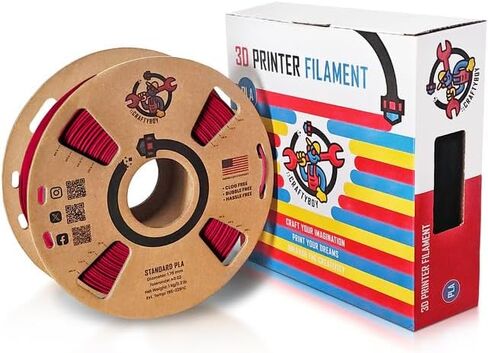 CRAFTYBOY PLA 3D Printer Filament - Black Filament 1.75mm, 1kg Spool – Fits FDM Printers Hobbyist to Professional Use, 3D Filament for Kids 3D Printer in Saudi Arabia
