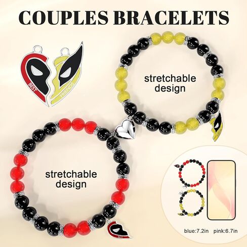 Best Friendship Bracelets Touch Matching Couples Bracelets for Long Distance Christmas Valentines Day Birthday Gifts for Sister Bestie Boyfriend in Saudi Arabia
