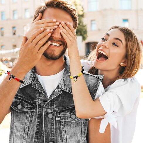 Best Friendship Bracelets Touch Matching Couples Bracelets for Long Distance Christmas Valentines Day Birthday Gifts for Sister Bestie Boyfriend in Saudi Arabia