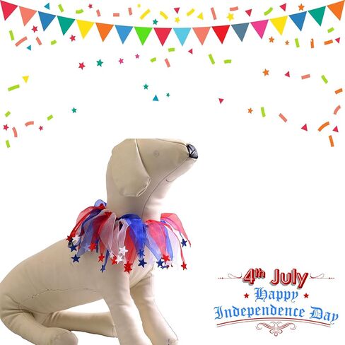 Lionheart glory American Flag Dog Collars Elastic Fancy Holiday Accessory for Dogs Pet Costume for 4 of July Party in Saudi Arabia