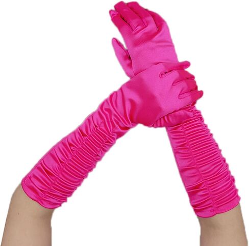 Women Long Satin Gloves Opera Party 20s Gloves Wedding Bridal Costume Party Accessories in Kuwait
