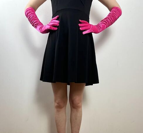 Women Long Satin Gloves Opera Party 20s Gloves Wedding Bridal Costume Party Accessories in Kuwait