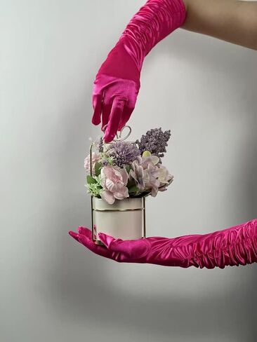 Women Long Satin Gloves Opera Party 20s Gloves Wedding Bridal Costume Party Accessories in Kuwait