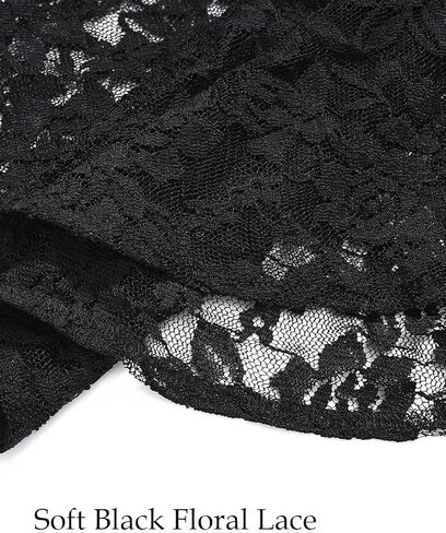 GORAIS دانتيل قوطي بأكمام قابلة للفصل، أزياء الهالوين التنكرية السوداء، إكسسوارات أكمام أذرع شفافة للنساء in Kuwait