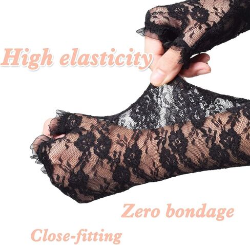 Women Half Fingerless Lace Gloves Ladies Fancy Floral Courtesy Bridal Gloves Silk Sunscreen Armband Sleeve Gloves in Saudi Arabia
