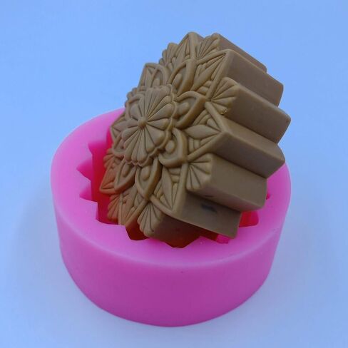 Kaleidoscope Silicone Soap Molds Handcraft Soap Candle Wax Mould Resin Epoxy Gypsum Crafts Silicone Mold in Saudi Arabia