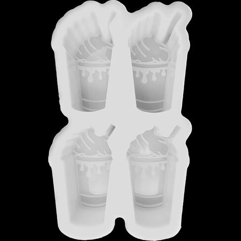 2 Pcs Set Freshie Silicone Mold Car Freshie Mold for Aroma Beads DIY Handmade Freshies Mould (4-Cow + 4-Cup) in Saudi Arabia