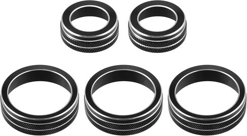 ACROPIX Front Car AC Media Tune Knob Cover Ring Fit for VW Golf MK7 - Pack of 5 Blue in Saudi Arabia
