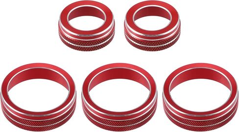 ACROPIX Front Car AC Media Tune Knob Cover Ring Fit for VW Golf MK7 - Pack of 5 Blue in Saudi Arabia