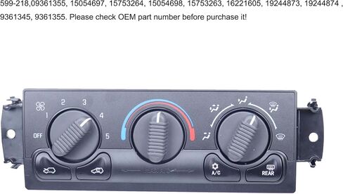599-218 Climate Control Moduel,A/C Heater Climate Control Panel Compatible with 1999-2002 Chevrolet Silverado GMC Sierra 1500 2500 3500 Yukon in Saudi Arabia