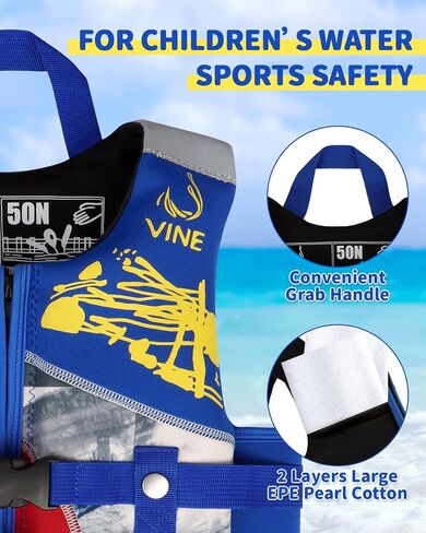 Vine Kids Swim Vest, Ideal Buoyancy Swimming Aid for Boys, Girls and Toddlers, Pink, M/3-5 Years in Saudi Arabia