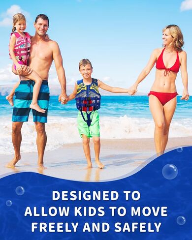 Vine Kids Swim Vest, Ideal Buoyancy Swimming Aid for Boys, Girls and Toddlers, Pink, M/3-5 Years in Saudi Arabia