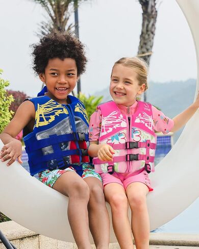 Vine Kids Swim Vest, Ideal Buoyancy Swimming Aid for Boys, Girls and Toddlers, Pink, M/3-5 Years in Saudi Arabia
