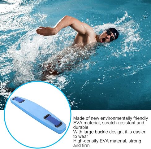 Swim Belt, 26.8x5.2x1.6in EVA Core Strength Water Aerobics Keep Balance Ergonomic Swimming Training Aid, Adjustable Comfortable Portable Floatation Belt for Kids Beginners, Youth, Adults, Athletes in Saudi Arabia