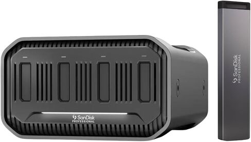 SanDisk Professional 4 TB PRO-Blade Station - Powerful 4-Bay PRO-Blade SSD Mag Enclosure; Thunderbolt 3 and USB-C Bundle with SanDisk PRO-Blade SSD Mag 1TB (2 Items) in Saudi Arabia