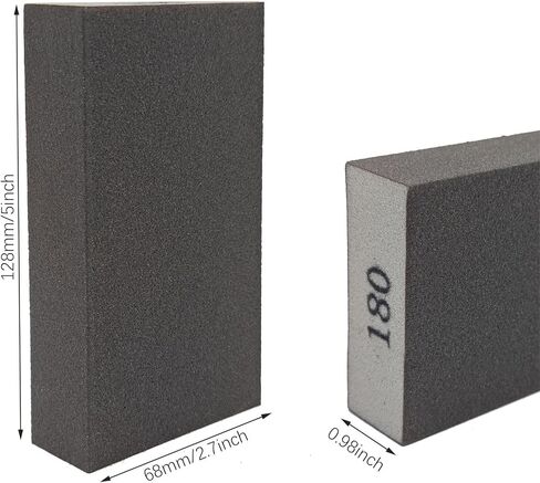 5 "× 2.7" إسفنجة صنفرة كبيرة مكونة من 6 قطع مجموعة صنفرة 60 80 120 180 240 320 ورق رمل لإصلاح الجدران، مجموعة متنوعة من إسفنجات الصنفرة للخشب، وصنفرة الحوائط الجافة in Kuwait