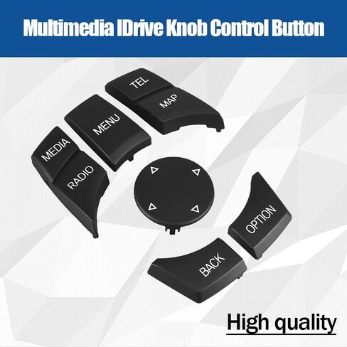 Multimedia IDrive Knob Control Button Fits for BMW 1 3 5 X1 X3 X5 X6 Series BMW F20 F22 F30 F34 F36 F10 F02 F06 F25 F15 Replaces 6582 9267 955-C Menu Cap Knob Button (Model B) in Saudi Arabia