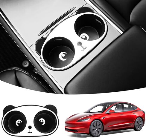 حامل الكأس لطراز تسلا 3/Y وحدة التحكم المركزية كأس إدراج 2023 2022 2021 ترقية حامل الكأس الباندا المنظم صينية تخزين in Kuwait