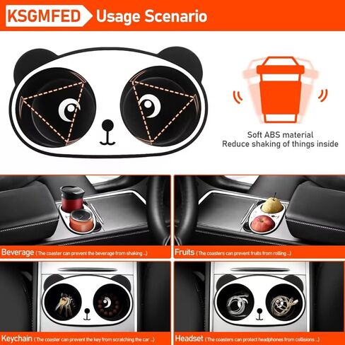 حامل الكأس لطراز تسلا 3/Y وحدة التحكم المركزية كأس إدراج 2023 2022 2021 ترقية حامل الكأس الباندا المنظم صينية تخزين in Kuwait