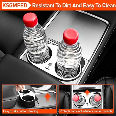 حامل الكأس لطراز تسلا 3/Y وحدة التحكم المركزية كأس إدراج 2023 2022 2021 ترقية حامل الكأس الباندا المنظم صينية تخزين in Kuwait