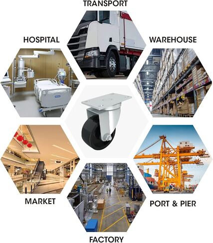 عجلات جاك بوس 3 بوصة دوارة (مجموعة من 4) عجلات علوية دوارة 360 درجة شديدة التحمل بدون فرامل ولا ضوضاء وحماية للأرضية 1800 رطل in Kuwait