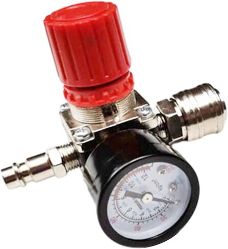 1/4" Air Compressor Pressure Regulator with Gauge 0-180 PSI Air Gauge Regulator Inline for Air Compressor and Pneumatic Tools Air Regulator (3-Way Valve) in Saudi Arabia
