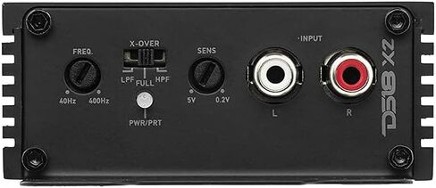 DS18 X2 Ultra Compact Car Audio Amplifier Class D 2 Channel Full Range 1140 Watts Peak - Great Compact Amp for Motorcycle, Powersports, Car Audio in Saudi Arabia