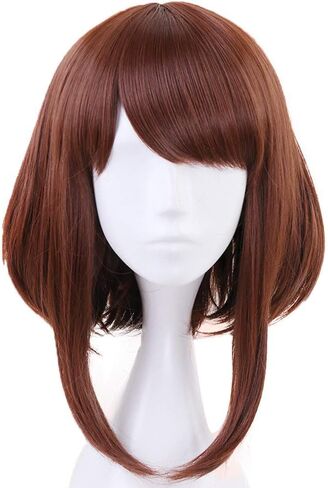 Short Straight Black and Green Cosplay Wig Anime Costume Synthetic Hair for Halloween Women, Girl Costumes Wigs Party in Kuwait